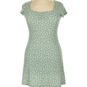 See You Monday Mint Sage Green Floral Mini Dress XL